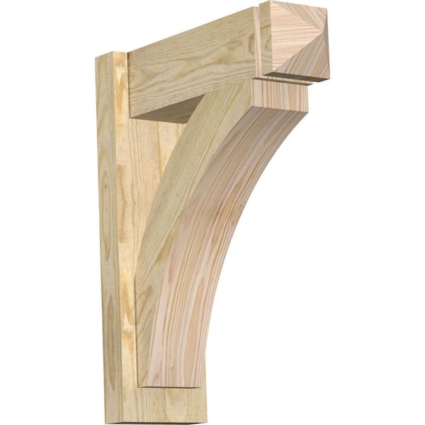 Ekena Millwork 6 in. x 22 in. x 18 in. Douglas Fir Thorton Arts and Crafts Rough Sawn Outlooker