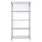 5 Tier Chrome Utility Wire Shelving Unit 14 in. x 36 in. x 72 in.