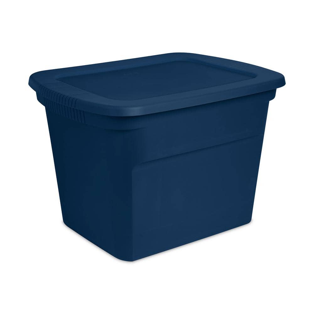 Classic Lidded Stackable 18 Gal. Storage Tote Container Blue (16-Pack) price history on PriceWatchPro