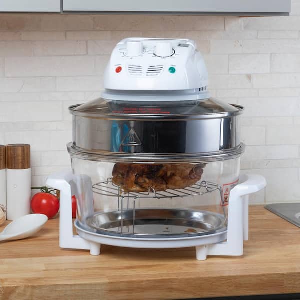 Classic Cuisine - 12-17 qt. Glass Halogen Air Fryer, White