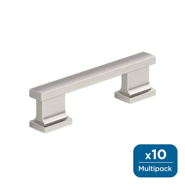 10-Pack Triomphe 3 in.  76mm  Classic Satin Nickel Bar Cabinet Pulls