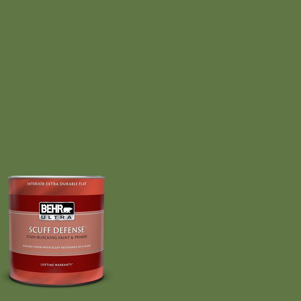 BEHR ULTRA 1 qt. 420D7 Dill Pickle Extra Durable Flat Interior Paint