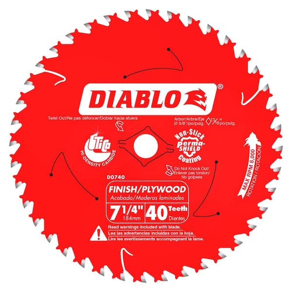 DIABLO 7-1/4 in. x 40-Tooth Finish Circular Saw Blade