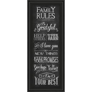 18 in. x 42 in. "Family Rules" by Susan Ball Framed Printed Wall Art
