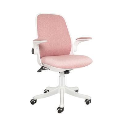 Pink High-Density Molded Foam Office Chair with Adjustable Arms
