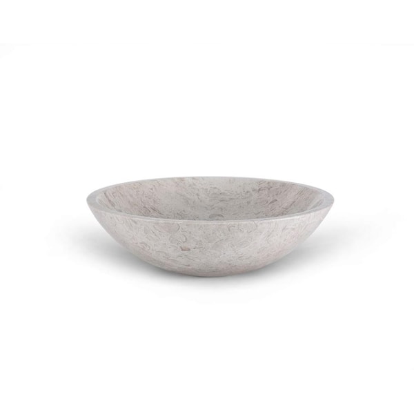 Hembry Creek Stone Vessel Sink in Gray Marble-DISCONTINUED