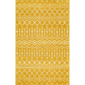 Moroccan Trellis Yellow 5 ft. x 8 ft. Area Rug