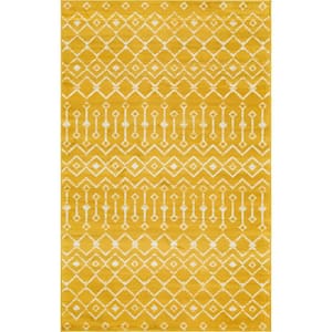 Moroccan Trellis Yellow 3 ft. 3 in. x 5 ft. 3 in. Area Rug