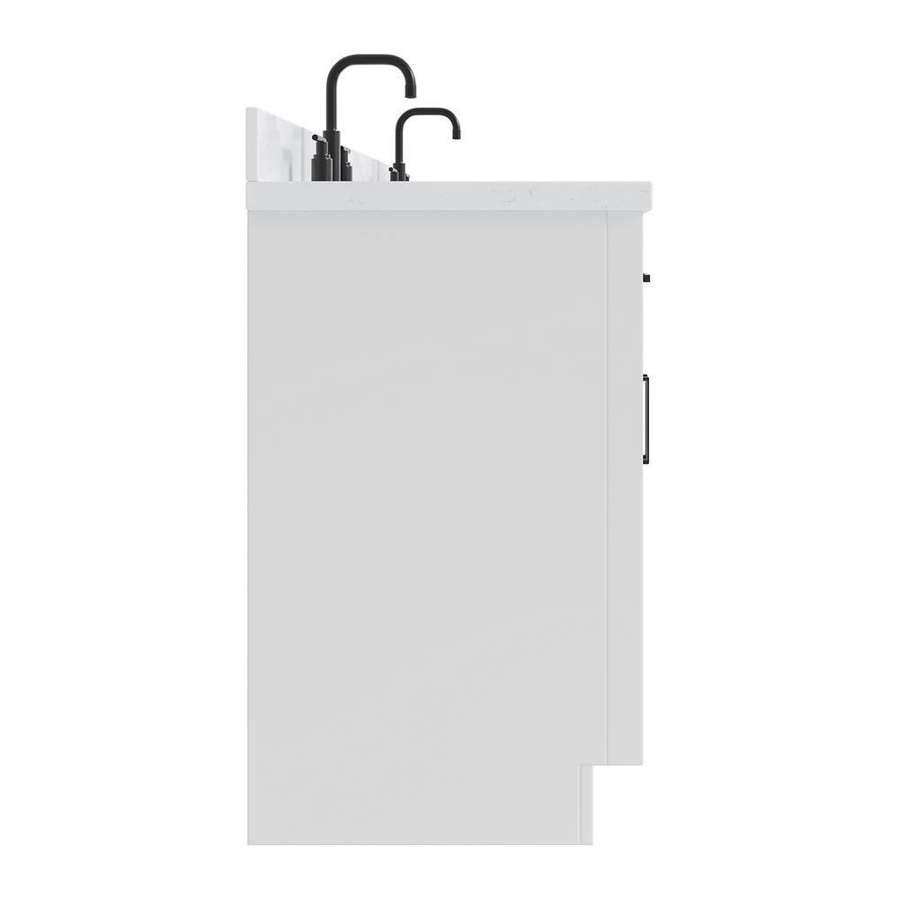 Hepburn 72" White Freestanding Double Basin Vanity Set
