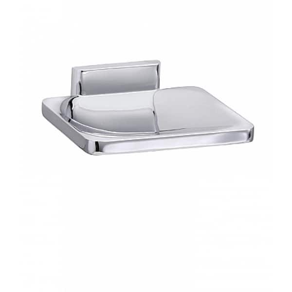 Unbranded 4 in. x 4 in. Chrome Plated Soap Dish 16GS-34941