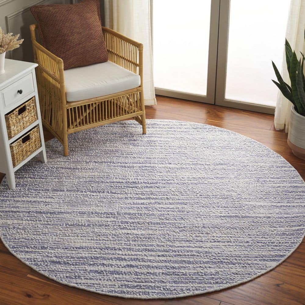 Renewal 6 ft. x 6 ft. Blue/Ivory Abstract Striped Round Area Rug price history on PriceWatchPro