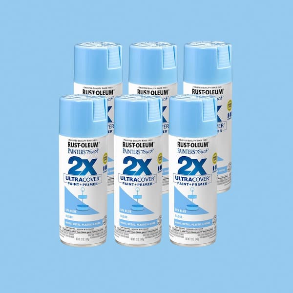 12 oz. Gloss Spa Blue General Purpose Spray Paint (6-Pack)