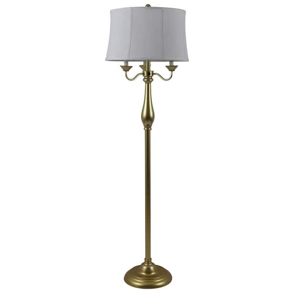 Satin Brass 6 Way Floor Lamp With, Homedepot Floor Lamp