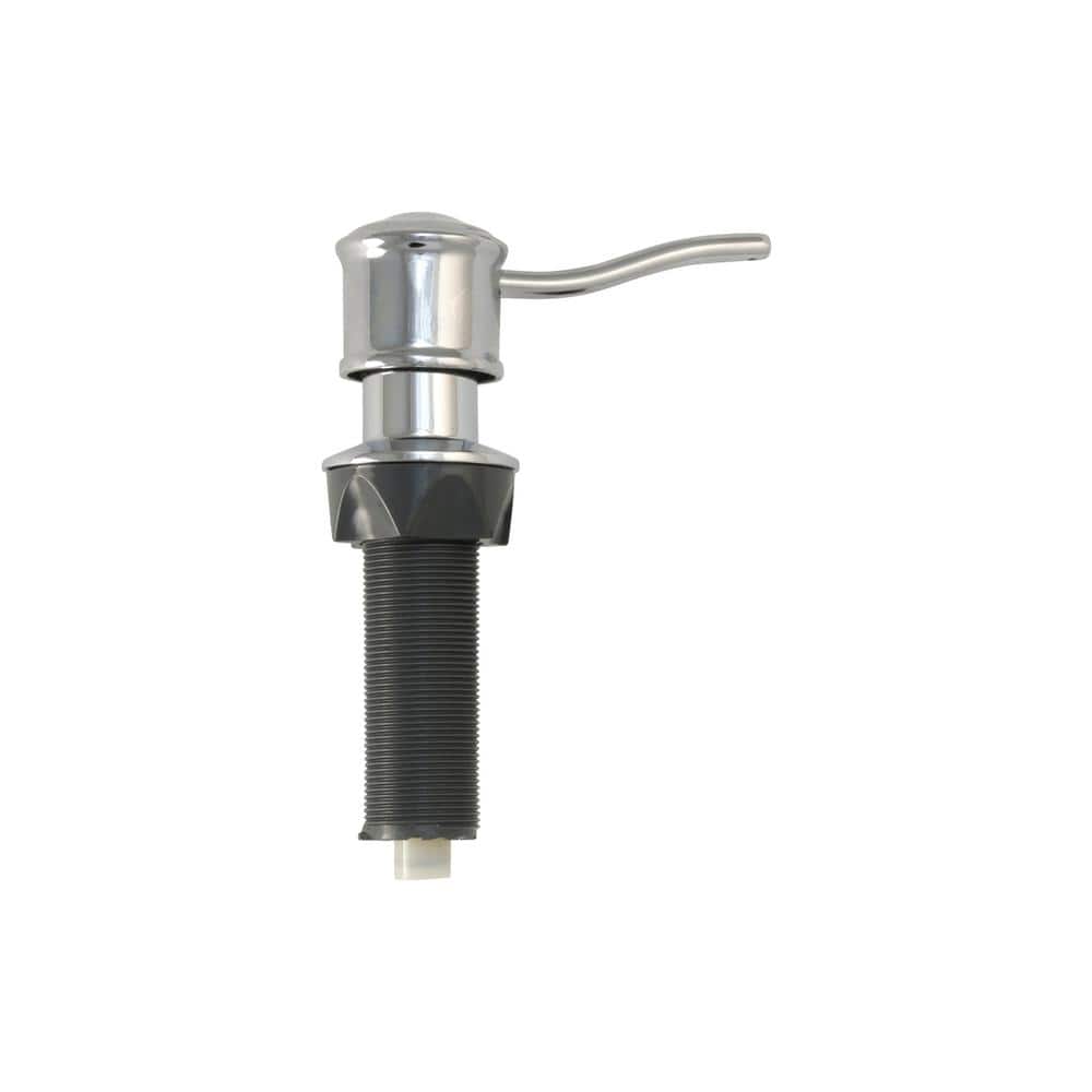Chrome Black and White Lotion Soap Dispenser with Curved Nozzle