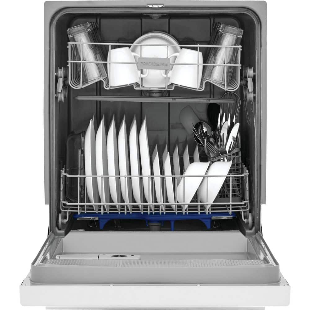 Frigidaire 24" White Built-In Front Control Dishwasher