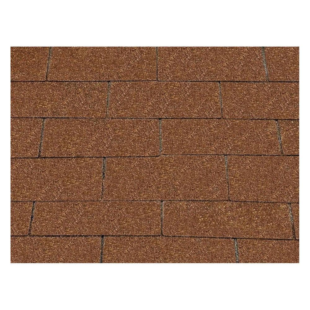 NVNOO 36 in. x 12 in. Brown Asphalt Shingles, 3-Tab Shingles (8-Pack ...