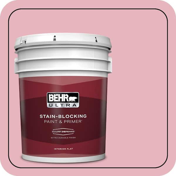 BEHR ULTRA 5 gal. #110C-2 Colonial Rose Extra Durable Flat Interior Paint & Primer