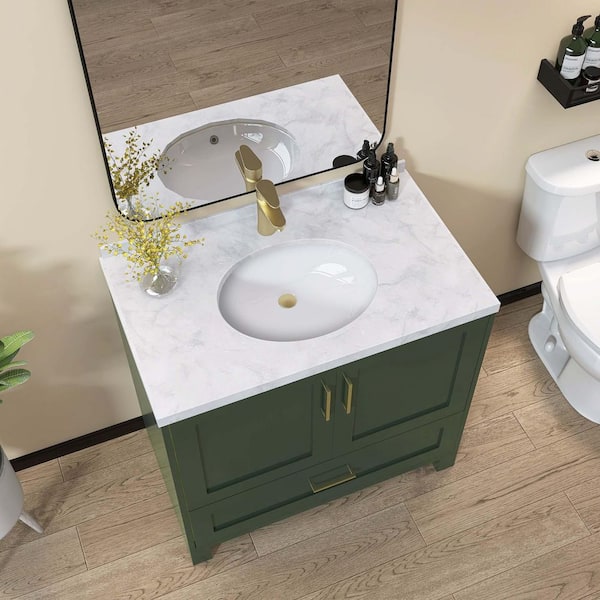Zeafive 20 in. Undermount Oval U-shape Bathroom Sink with Overflow