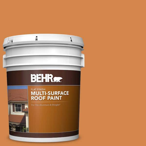 BEHR 5 gal. #PPU3-03 Flaming Torch Flat Multi-Surface Exterior Roof Paint