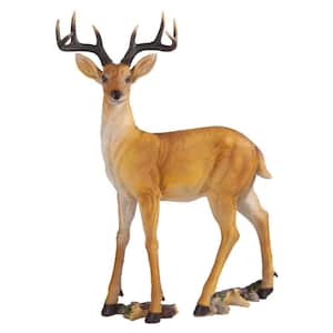 37.5 in. H Woodland Buck Deer Statue
