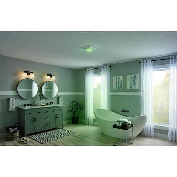 Broan-NuTone ChromaComfort Quick Install Bathroom Exhaust Fan Upgrade Cover  w/Customizable Multi-Color LEDs, Smart Phone App FG600RGBS - The Home Depot