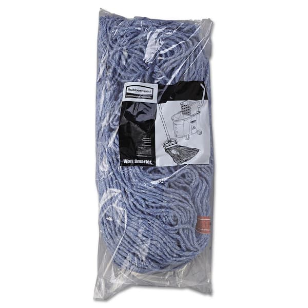 Cotton/Synthetic Cut-End Blend String Mop Mop Head, 24 oz., 1 in. Band,  Blue, (12-Carton)