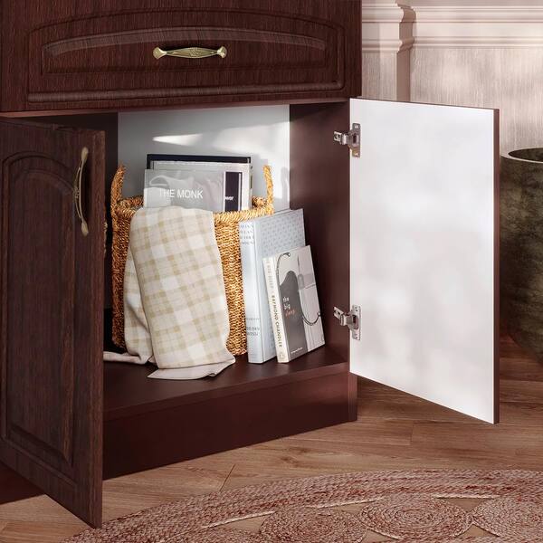 Brown Small Kitchen Storage Cabinets