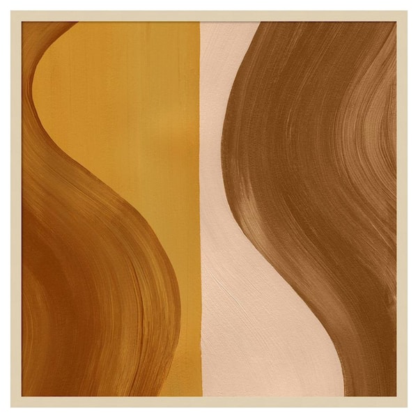 Amanti Art Wavy Clay II by Grace Popp 33 in. W x 33 in. H. Wood Framed Wall Art Print Framed in Brown