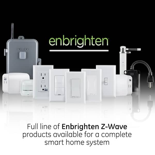 Dove CDセット Enbrighten Z-Wave In-Wall Smart Motion Dimmer, White/Almond