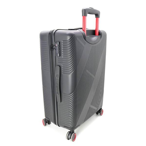 Ellehammer Luggage, 24 in. Black, ABS Hard-Shell, Spinner ,TSA
