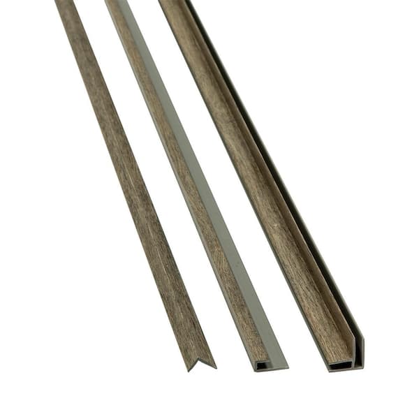 PALISADE Natural Oak 94 in. Vinyl Backsplash Accessory Trim Kit