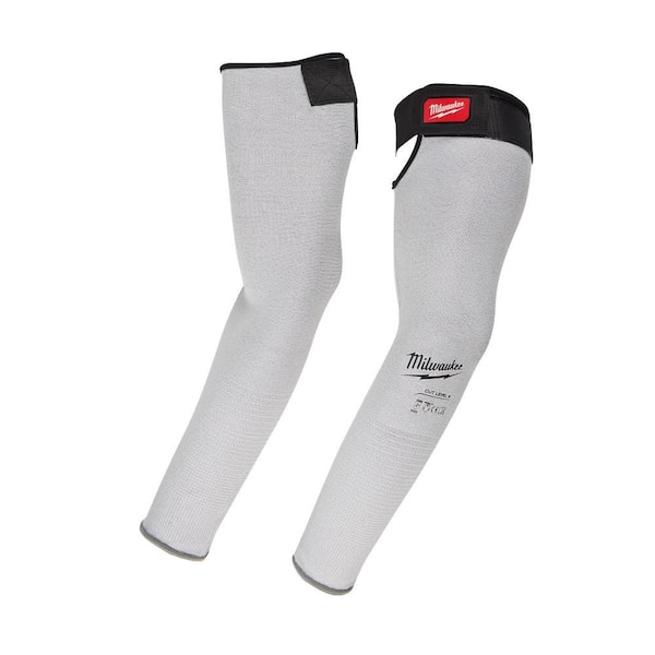 Milwaukee 16 in. Gray Cut Level 4 Protective Arm Sleeves 48-73