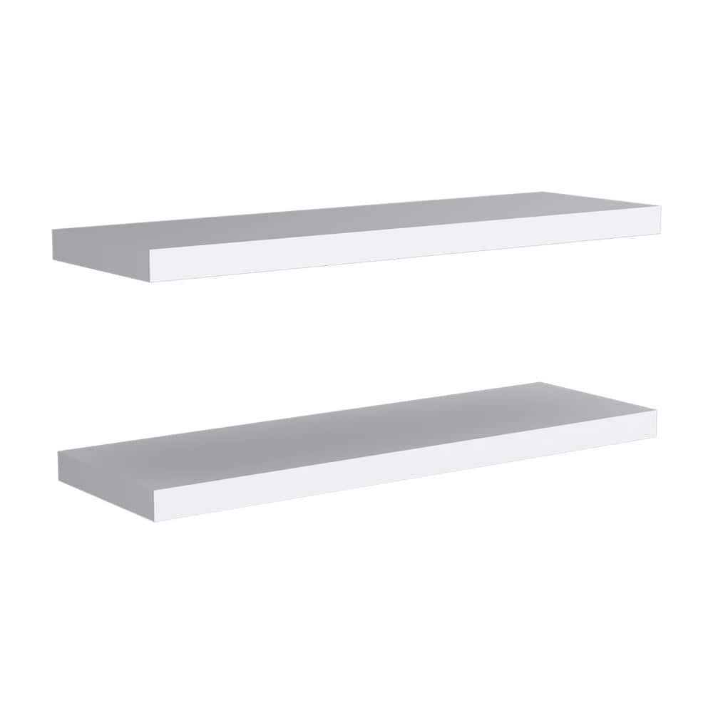 31.5 in. W x 10 in. D White Floating Shelves Wall Mounted Decorative Wall S