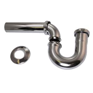 1-1/2 in. Brass Tubular Ground Joint P-Trap in Polished Chrome