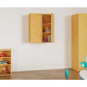 Classroom 30 in. W x 14.5 in. D x 36.5 in. H 3-Level Wall Storage Cabinet with Adjustable Shelves (Maple)