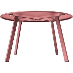 Rose Dawn Outdoor Metal Coffee Table, Weather Resistant Large Side Table for Balcony, Porch, Deck, Poolside