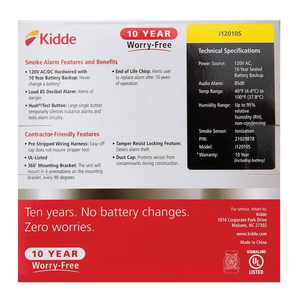 Reviews For Kidde 10 Year Worry Free Hardwired Smoke Detector With Ionization Sensor And Battery Backup 3 Pack 21029878 3 The Home Depot