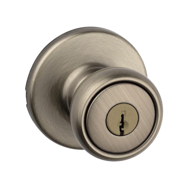 Tylo Antique Brass Exterior Entry Door Knob Featuring Microban Antimicrobial Technology Tylo Antique Brass Exterior Entry Door Knob Featuring Microban Antimicrobial Technology