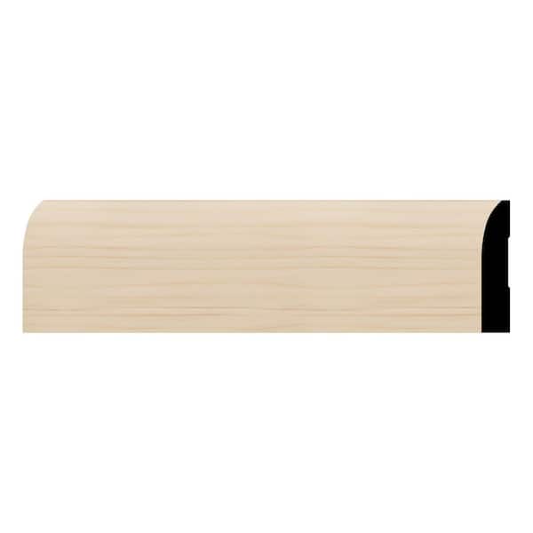 Ekena Millwork WM713 0.56 in. D x 3.25 in. W x 96 in. L Wood Alder Baseboard Moulding