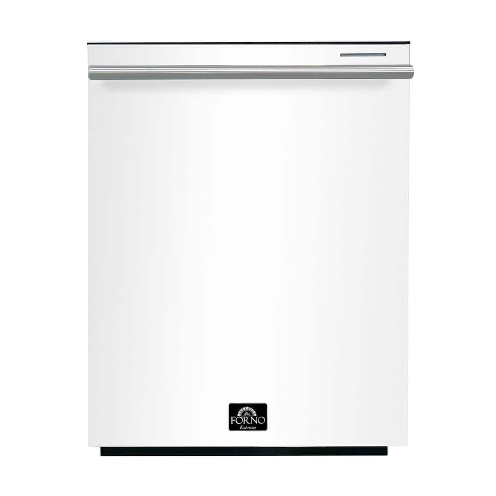 Forno 24-Inch White Stainless Steel Top Control Dishwasher