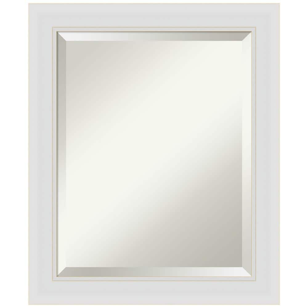Soft White Rectangular Bathroom Vanity Wall Mirror