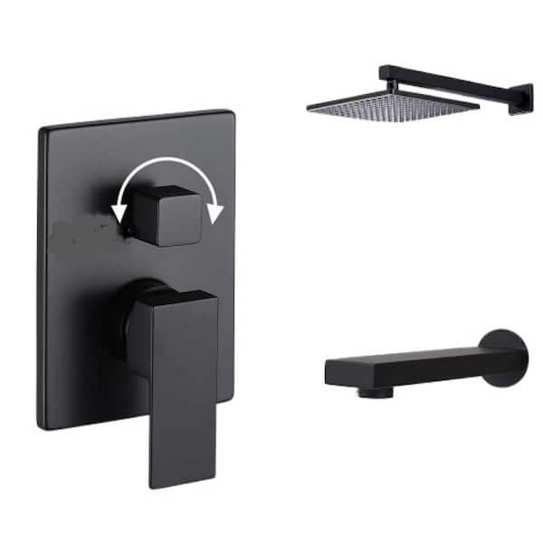16 GAUGE SINKS Roxy 16 in. W 3 Jet Shower Tower in Matte Black 16GS-36163