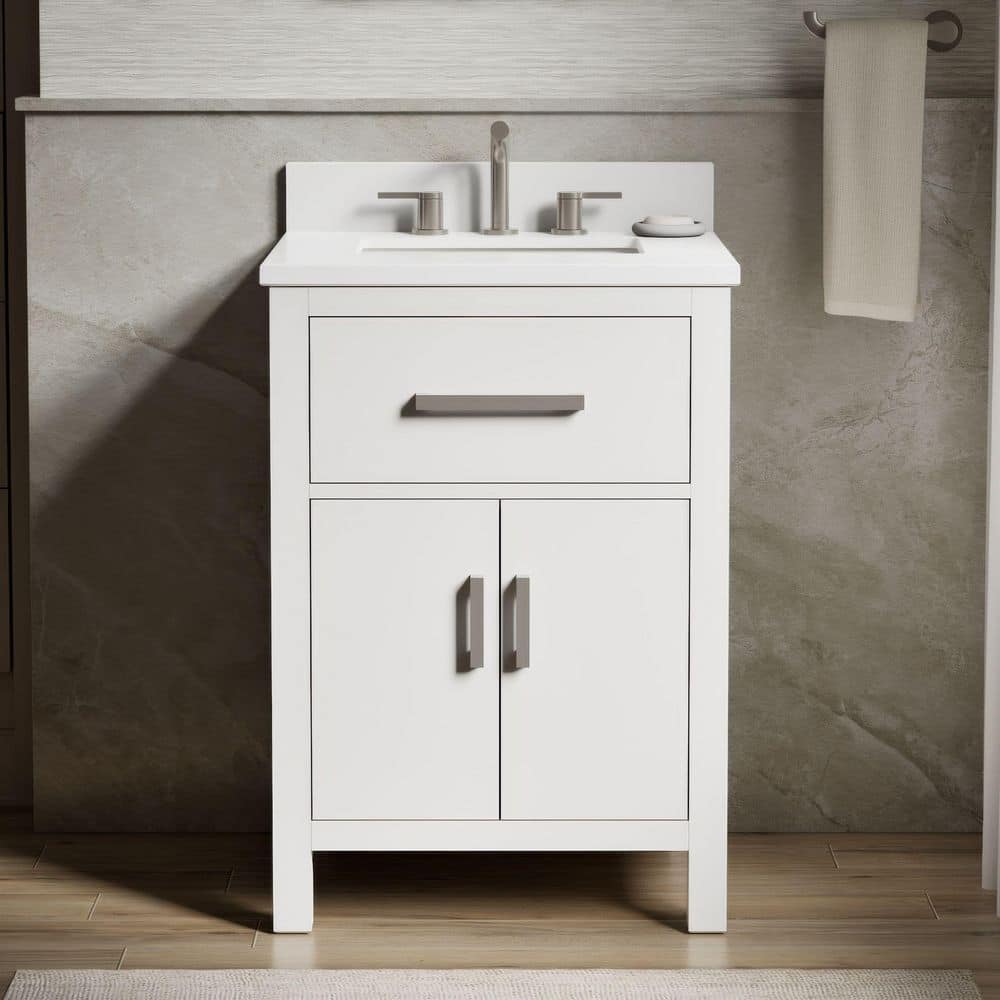 KOHLER Kresla 24 in. Single Sink Freestanding White Bath Vanity