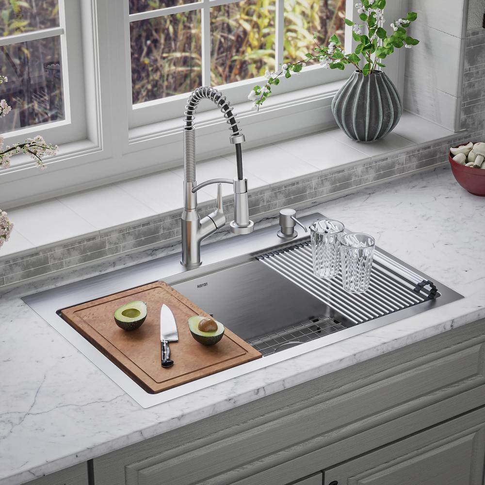 Elite 33'' Double Bowl Stainless Steel Kitchen Sink