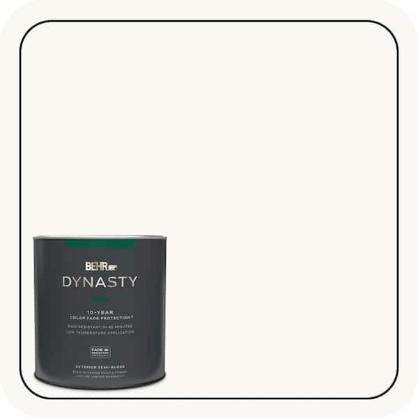 BEHR DYNASTY 1 qt. #PR-W15 Ultra Pure White Semi-Gloss Exterior Stain-Blocking Paint & Primer