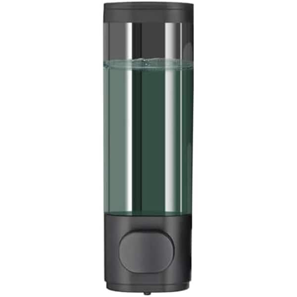 Black Soap Dispenser Lotion Dispenser Wall Mounted Manual 10oz 300ml Clear Refillable ABS Plastic Organizer