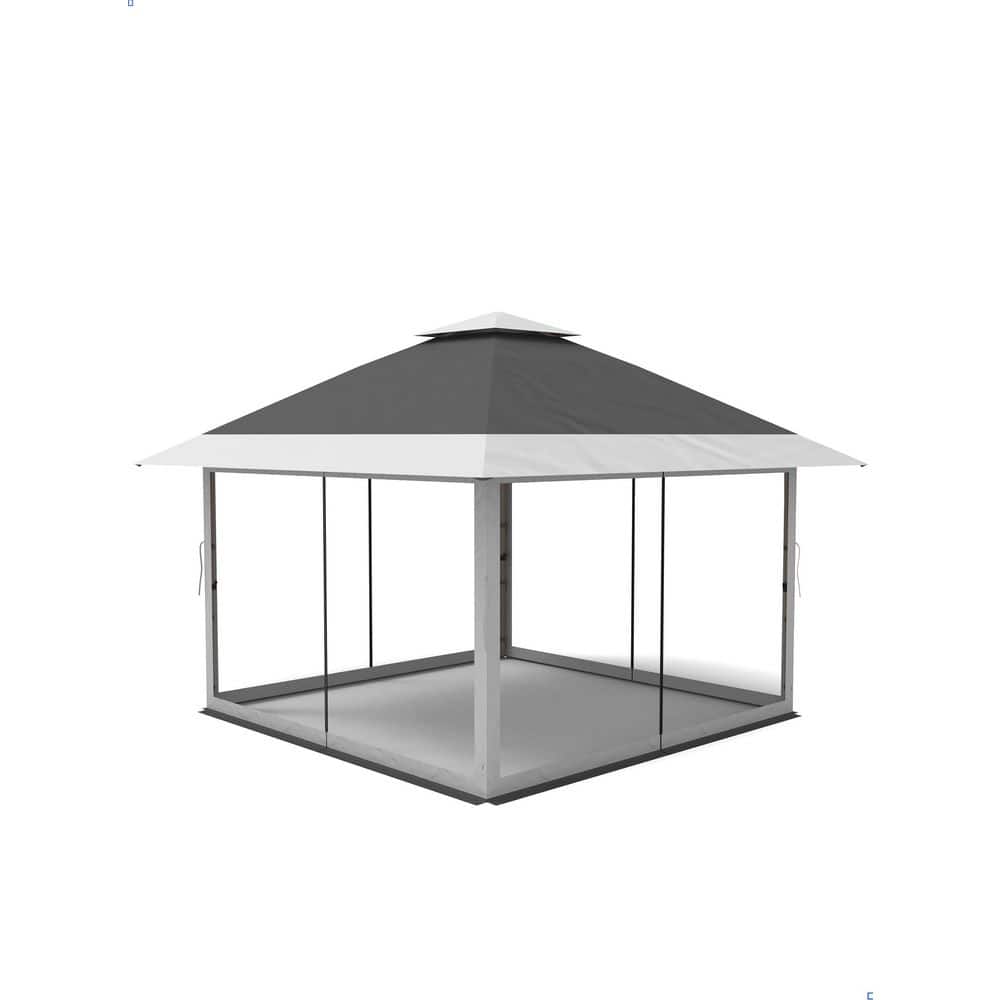 Pop Up Gazebo 12 ft. x 12 ft. Outdoor Canopy Shelter with Mosquito Netting 