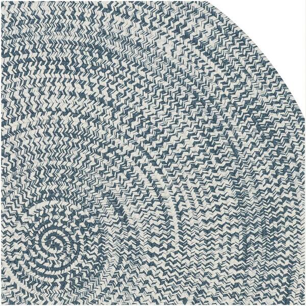 Kaari Arctic Blue 7 ft. x 7 ft. Tweed Indoor/Outdoor Round Area Rug