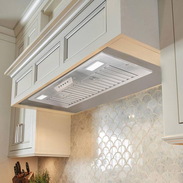 Range Hood Insert/Built-In 30 in. Ultra Quiet Powerful Suction Stainless Steel Ducted Kitchen Vent Hood with LED Lights