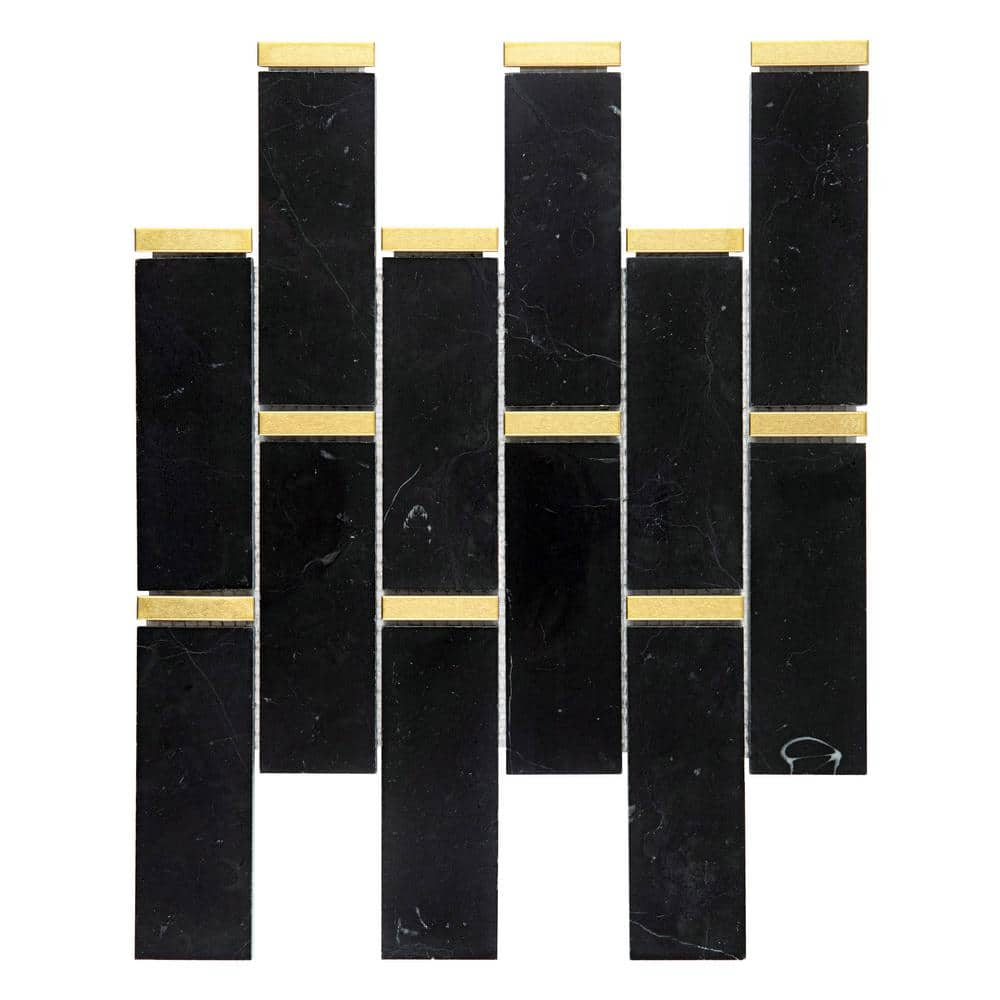 Black and Matte Gold Chipboard Tile Numbers